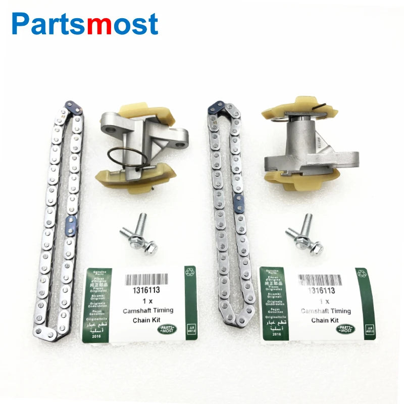 CAMSHAFT TIMING CHAIN & TENSIONER KIT FOR 2.7 3.0 DIESEL LR3 RANGE ROVER SPORT NEW DISCOVERY VELAR JAGUAR XF XJ C2S30215 1316113