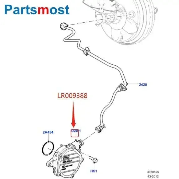 3.2L PETROL BRAKE VACUUM PUMP FOR LAND ROVER FREELANDER 2 VOLVO S60 II V60 V70 III XC60 XC70 FORD 6G9N2A451AH 31401152 LR009388
