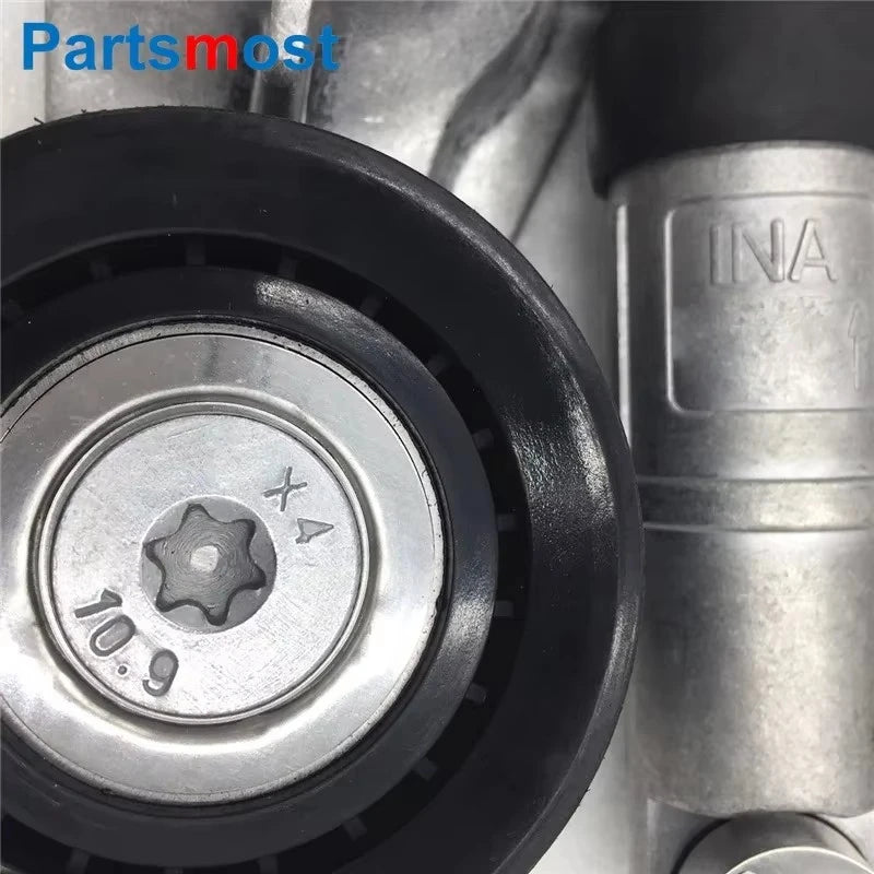 Aux Belt Tensioner For Land Rover Freelander LR2 Range Rover Evoque V-Ribbed Drive Belt Tensioner With Roller LR028880 LR034128