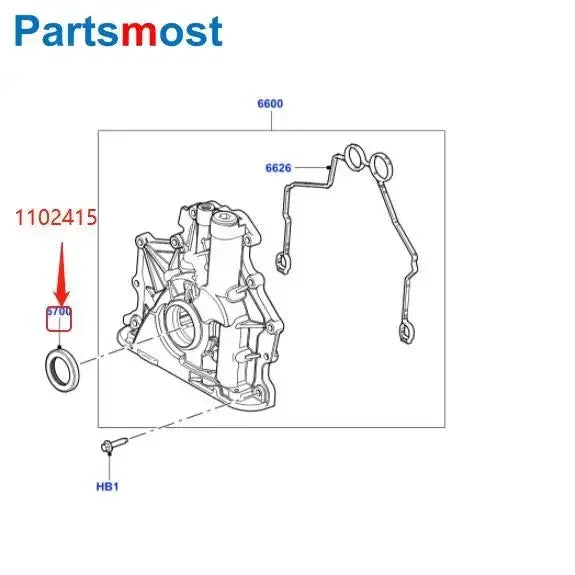 3.6L 4.4L V8 2.7L V6 3.0L DIESEL CRANKSHAFT FRONT OIL SEAL FOR LAND ROVER DISCOVERY LR3 LR4 RANGE ROVER RR SPORT GENUINE 1102415