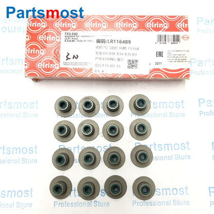1.5 I3 2.0 3.0 I6 PETROL 16x VALVE STEM SEAL FOR LAND ROVER RANGE ROVER SPORT 14- NEW DISCOVERY SPORT VELAR EVOQUE 19- LR116489