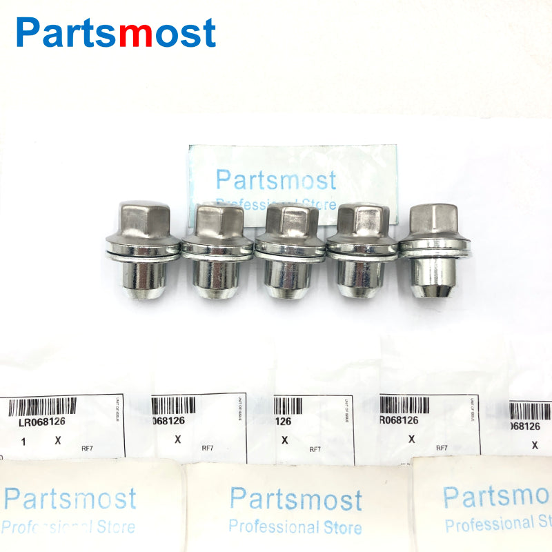 مجموعة من 5 قطع من صواميل العجلات المصنوعة من السبائك المعدنية لسيارة Land Rover Range Rover RR Sport Discovery LR3 LR4 صواميل العجلات RRD500290 500510 500590 LR068126