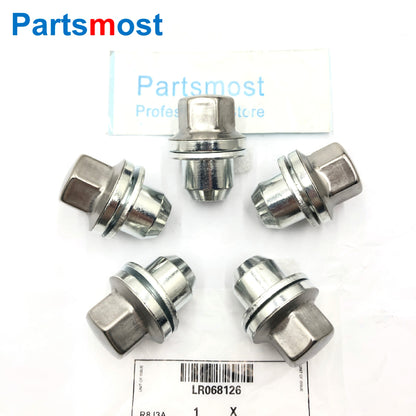 مجموعة من 5 قطع من صواميل العجلات المصنوعة من السبائك المعدنية لسيارة Land Rover Range Rover RR Sport Discovery LR3 LR4 صواميل العجلات RRD500290 500510 500590 LR068126