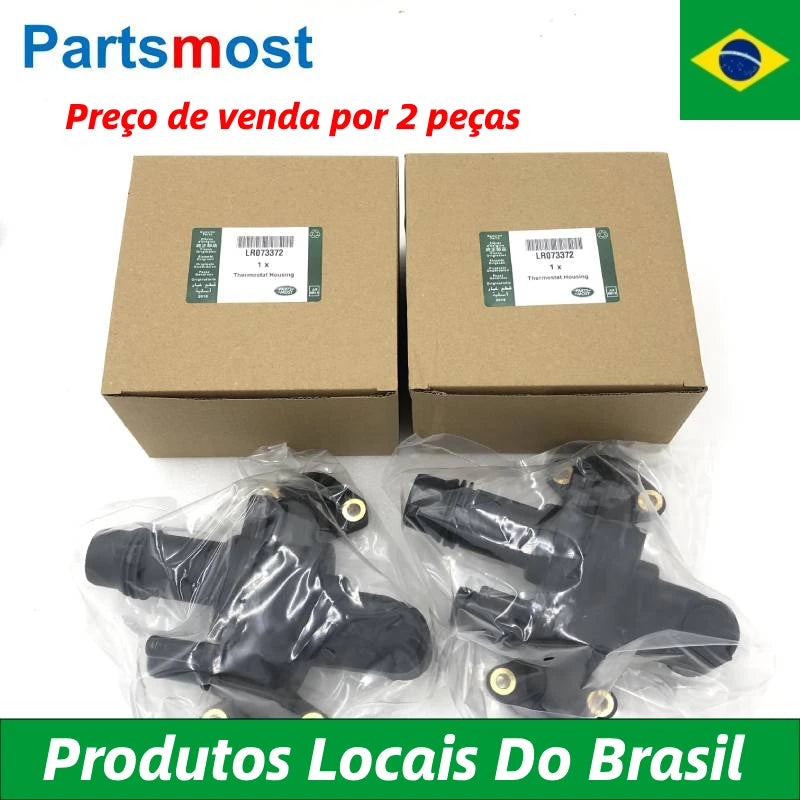 BR DDP LR073372 Thermostat Housing Kit for 2.7 3.0 Diesel Land Range Rover Sport Discovery 3 4 Jaguar XF Water Outlet 4H2Q8592BF