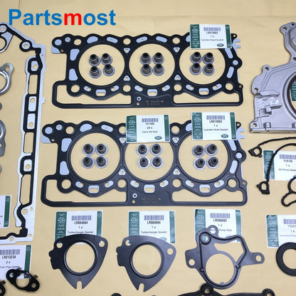 3.0L DIESEL ENGINE OVERHAUL GASKET SET FOR RANGE ROVER SPORT LR3 LR4 VELAR LR013063 LR029132 1336543 LR036542 1311285 LR005994