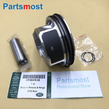 8PCS 508PS 5.0T PETROL SC PISTONS WITH RINGS FOR AJ133 ENGINE LR100470 DISCOVERY LR4 RANGE ROVER RR SPORT JAGUAR XJ XF XK F-TYPE