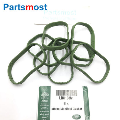 8PCS OF INTAKE MANIFOLD GASKETS FOR 5.0L V8 PETROL LAND ROVER DISCOVERY 4 RANGE ROVER RR SPORT JAGUAR XK XF XJ AJ811713 LR010881
