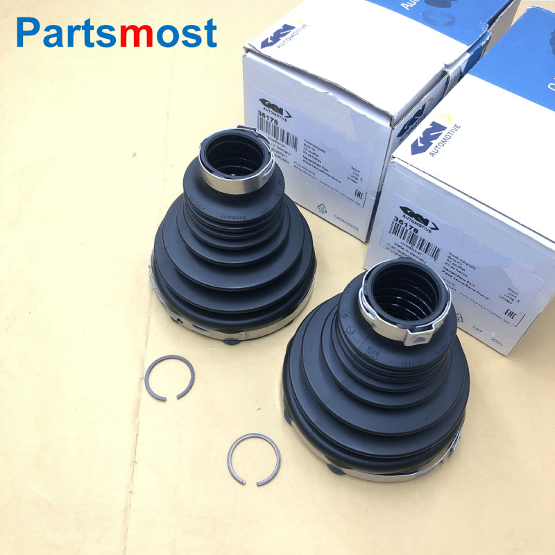 Front Outer Inner CV Joint Boot Kit for Range Rover Evoque Discovery Sport RH Left Axle Boot GKN 36022 36178 LR025065 LR025066