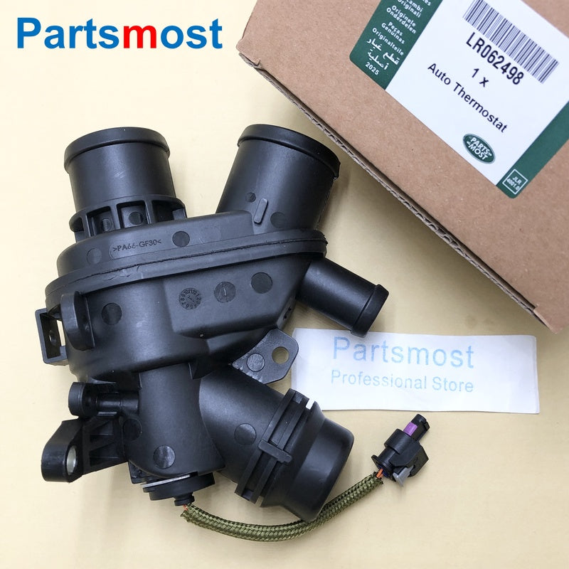 3.0 V6 Petrol Auto Thermostat Housing w/ Sensor for LR4 Range Rover RR Sport 14- New Discovery Velar LR062498 LR069809 LR095895