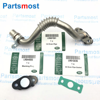 3.0 V6 Modified Turbo Oil Return Pipe LR087351 or Blanking Plug LR044555 for Range Rover RR Sport Velar Discovery 4 Jaguar XF XJ
