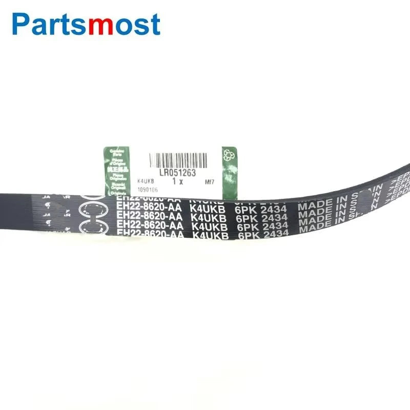 GENUINE 3.0L DOHC GDI SC V6 PETROL ENGINES SERPENTINE PRIMARY DRIVE BELT FOR LAND ROVER DISCOVERY LR4 2010-2016 6PK2434 LR051263