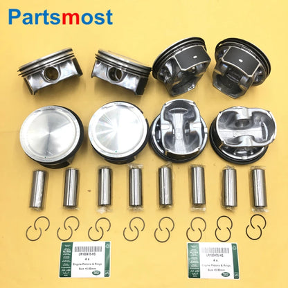 8PCS 508PS 5.0T PETROL SC PISTONS WITH RINGS FOR AJ133 ENGINE LR100470 DISCOVERY LR4 RANGE ROVER RR SPORT JAGUAR XJ XF XK F-TYPE
