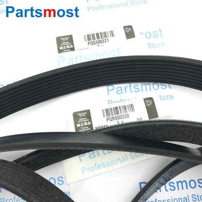 4.4L V8 PETROL SERPENTINE DRIVE BELT FOR LAND ROVER RANGE ROVER 02-09 LR3 RR SPORT 05-09 PRIMARY PQS500201 SECONDARY PQS500221