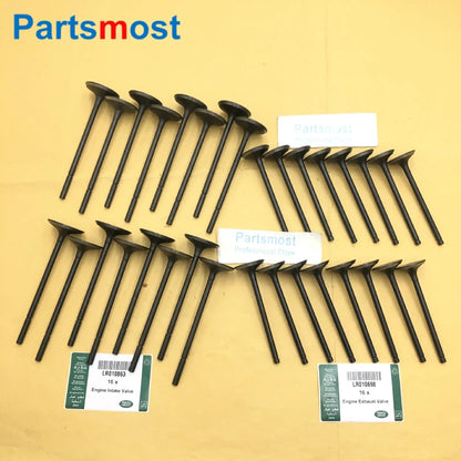 5.0L SC PETROL INTAKE EXHAUST VALVE FOR AJ133 ENGINE LAND ROVER LR4 RANGE ROVER SPORT JAGUAR XJ XF XK F-TYPE LR010863 & LR010698