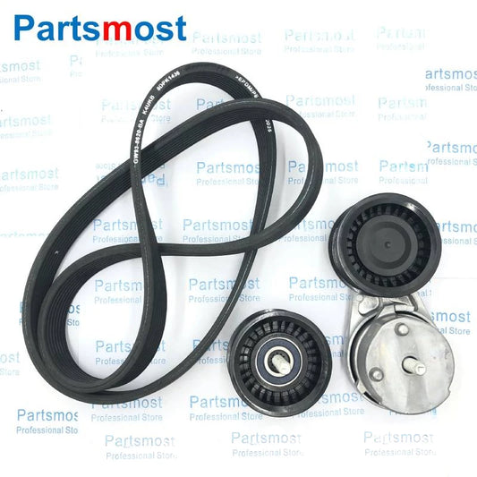 ALTERNATOR DRIVE BELT / IDLER PULLEY / TENSIONER FOR RANGE ROVER SPORT VELAR NEW DISCOVERY 4 DEFENDER LR091608 LR035545 LR079294
