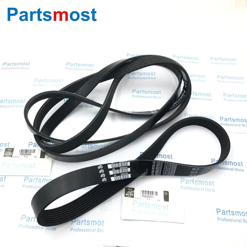 4.4L V8 PETROL SERPENTINE DRIVE BELT FOR LAND ROVER RANGE ROVER 02-09 LR3 RR SPORT 05-09 PRIMARY PQS500201 SECONDARY PQS500221