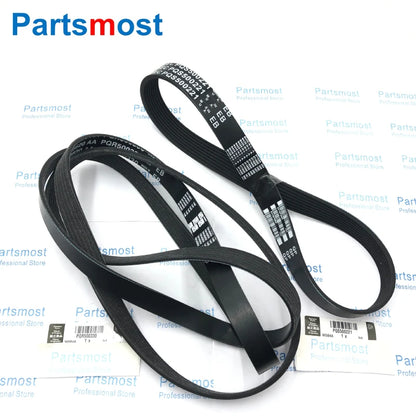 4.4L V8 PETROL SERPENTINE DRIVE BELT FOR LAND ROVER RANGE ROVER 02-09 LR3 RR SPORT 05-09 PRIMARY PQS500201 SECONDARY PQS500221