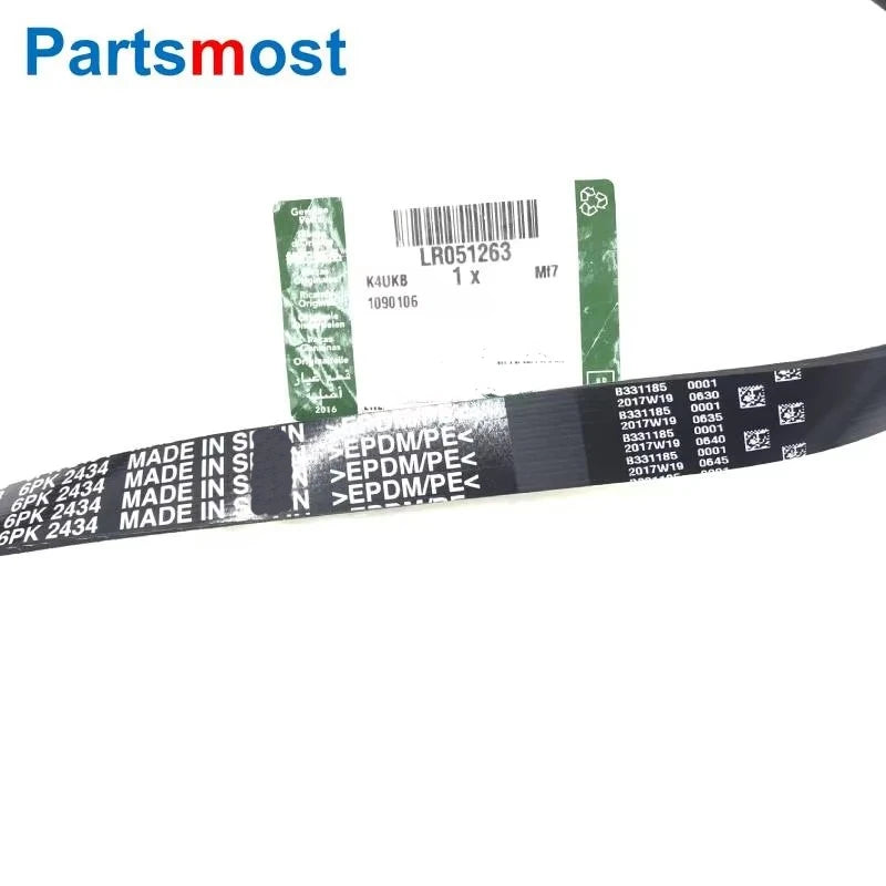 GENUINE 3.0L DOHC GDI SC V6 PETROL ENGINES SERPENTINE PRIMARY DRIVE BELT FOR LAND ROVER DISCOVERY LR4 2010-2016 6PK2434 LR051263