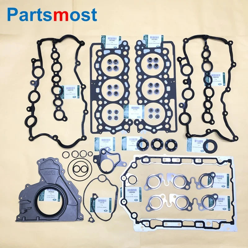 3.0L DIESEL ENGINE OVERHAUL GASKET SET FOR RANGE ROVER SPORT LR3 LR4 VELAR LR013063 LR029132 1336543 LR036542 1311285 LR005994