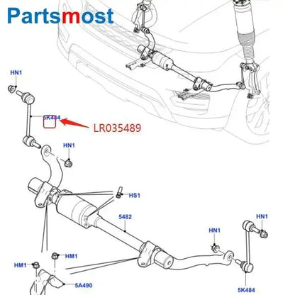 2PCS of Front Stabilizer Sway Bar Link Left and Right For Land Rover Range Rover RR Sport All New Discovery 5 Defender LR035489