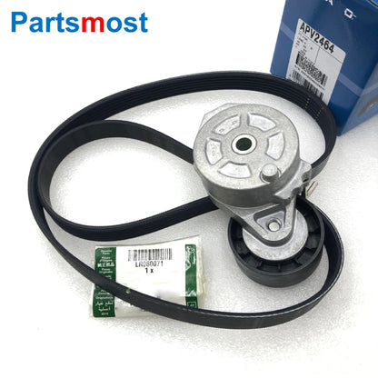 Genuine 2.2 Diesel Alternator Belt LR028881 LR060071 DAYCO APV2464 Tensioner LR003651 For LR2 Range Rover Evoque Discovery Sport