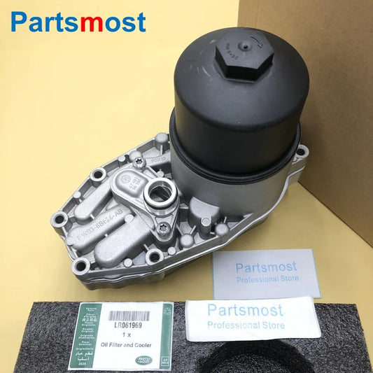 3.0 DIESEL TWIN TURBO ENGINE OIL COOLER FILTER FOR LAND ROVER LR4 RANGE ROVER SPORT NEW DISCOVERY VELAR JAGUAR LR124259 LR061969