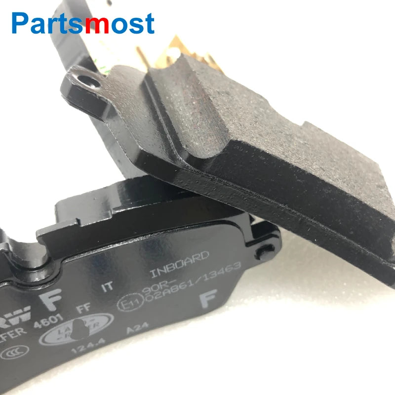 Set of 4 Rear Brake Pads With Clamps and Screws LH RH For Land Rover Range Rover 2013- Range Rover Sport 2014- LR068303 LR036574