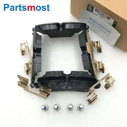 Set of 4 Rear Brake Pads With Clamps and Screws LH RH For Land Rover Range Rover 2013- Range Rover Sport 2014- LR068303 LR036574