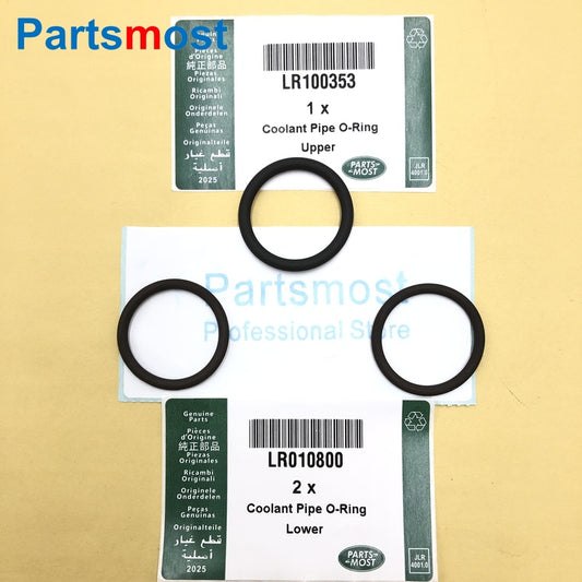 3.0L 5.0L PETROL WATER OUTLET TUBE O-RING THERMOSTAT HOSE SEAL FOR DISCOVERY 4 RANGE ROVER SPORT VELAR JAGUAR LR100353 LR010800