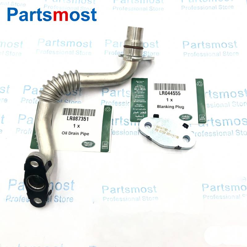 3.0L V6 Modified Turbo Oil Drain Pipe LR087351 or Blanking Plug LR044555 for Range Rover RR Sport Velar Discovery 4 Jaguar XF XJ